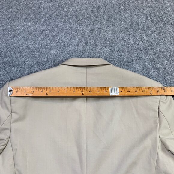Alain Dupetit Blazer Mens 46R Beige 2 Button Tetron Blend Notch Single Breasted - Picture 8 of 14